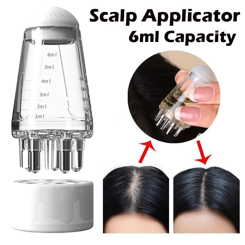Afraz Scalp Hair Comb Oil Applicator (6ml) – Portable Mini Root Therapy Massager & Liquid Serum Dispenser for Hair Growth
