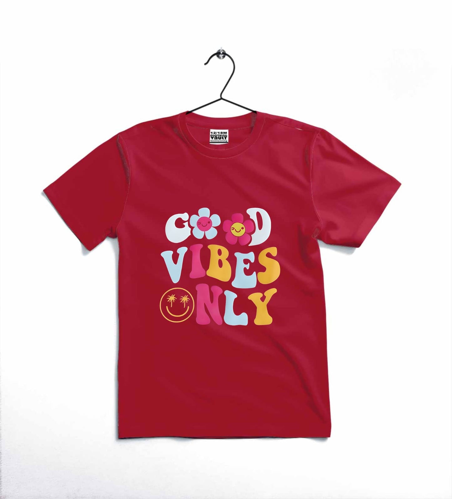 Afraz Kids "Good Vibes Only" Printed T-Shirt – Ultra-Soft Cotton Casual Tee