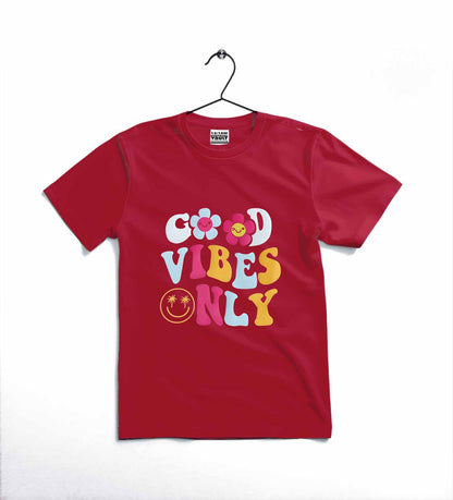 Afraz Kids "Good Vibes Only" Printed T-Shirt – Ultra-Soft Cotton Casual Tee