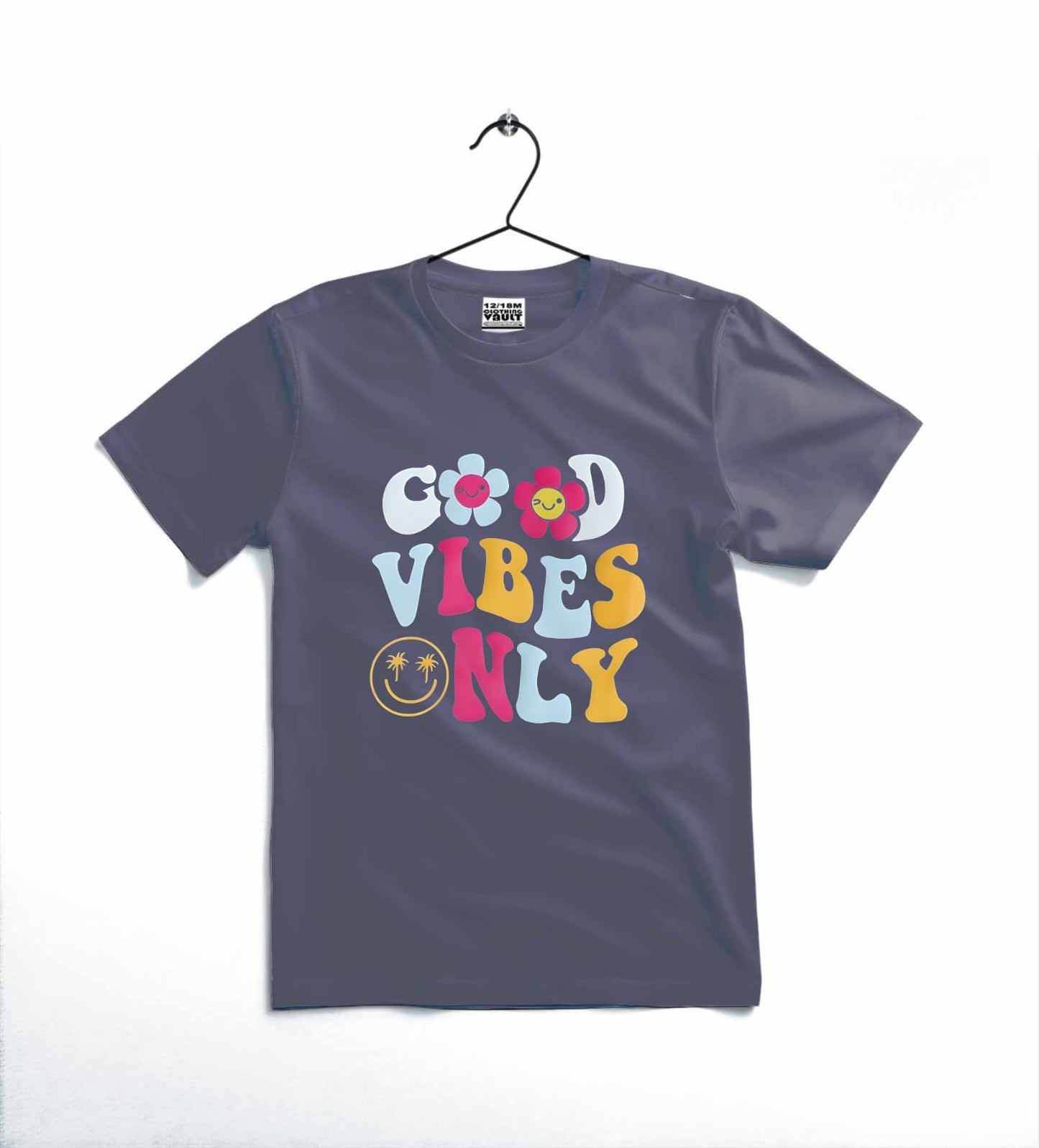 Afraz Kids "Good Vibes Only" Printed T-Shirt – Ultra-Soft Cotton Casual Tee