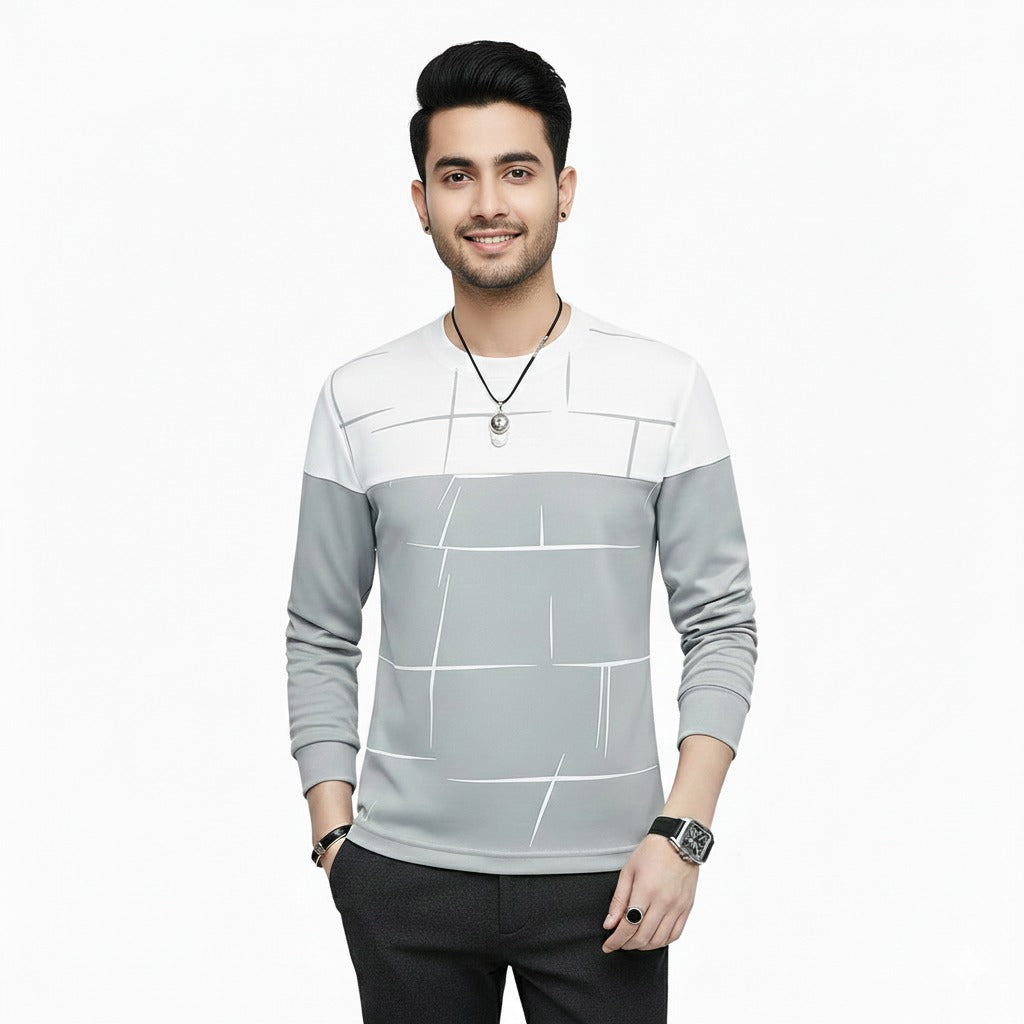 Premium Lining Print Full Sleeves T-Shirt