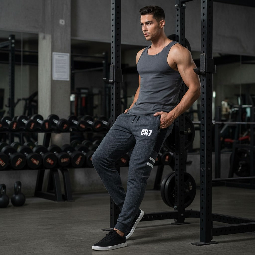 CR7 Athletic French Terry Zipper Trouser