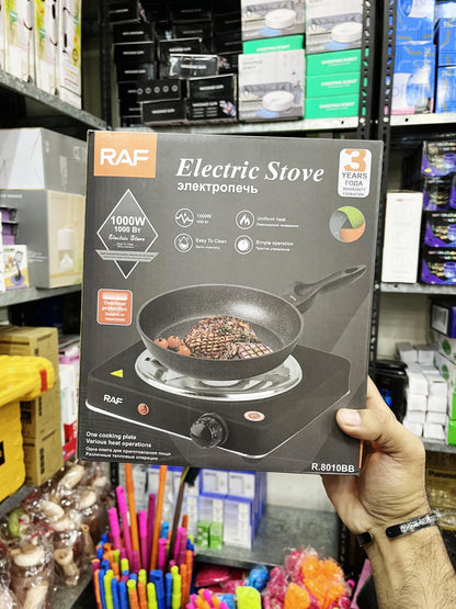 Afraz RAF 1000W Single Electric Stove – Portable Adjustable Temperature Hot Plate with Overheat Protection