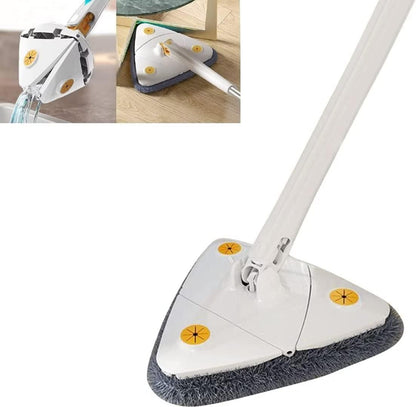 Afraz Triangle Shaped Microfiber Mop | Self-Wringing 360° Floor Dust Mop