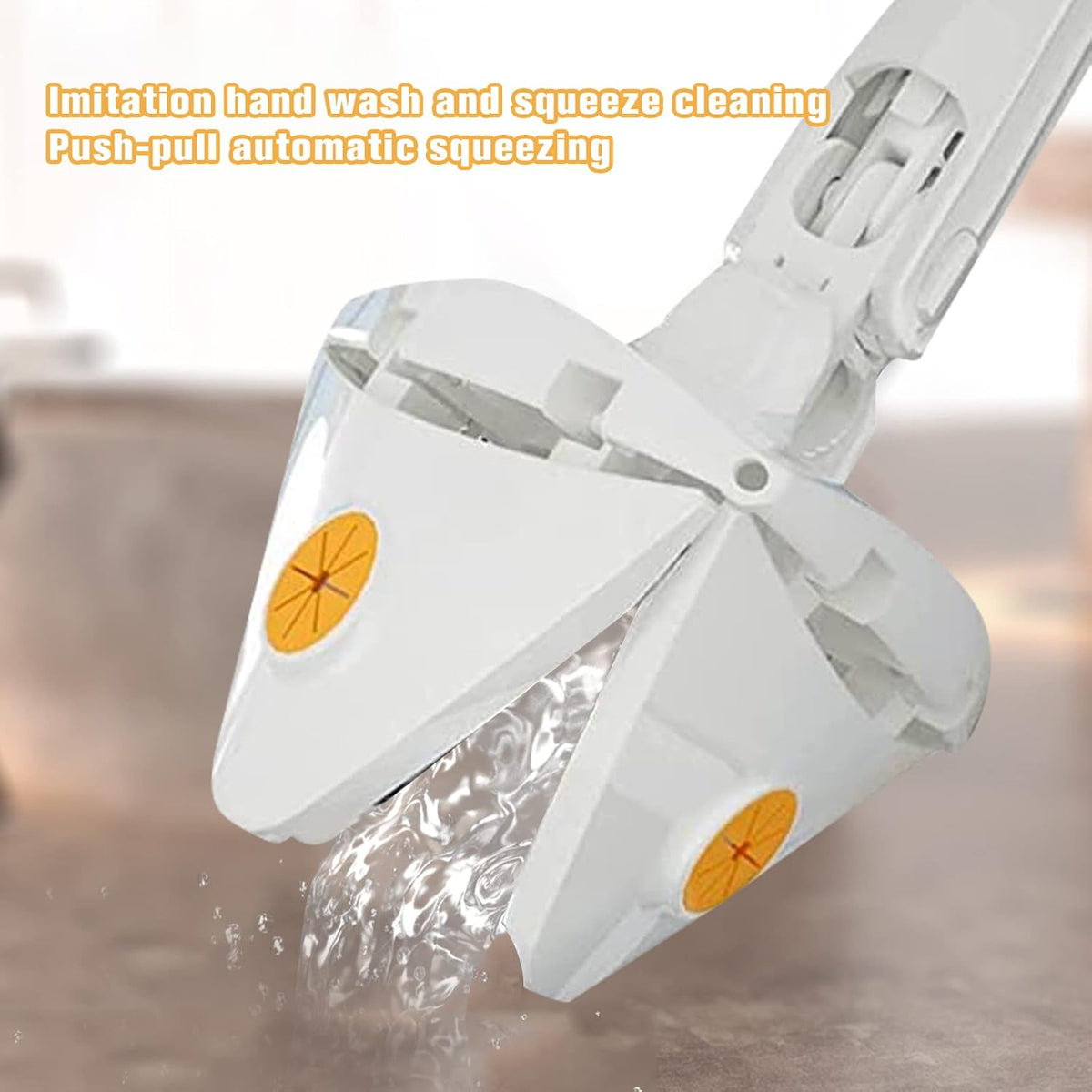 Afraz Triangle Shaped Microfiber Mop | Self-Wringing 360° Floor Dust Mop