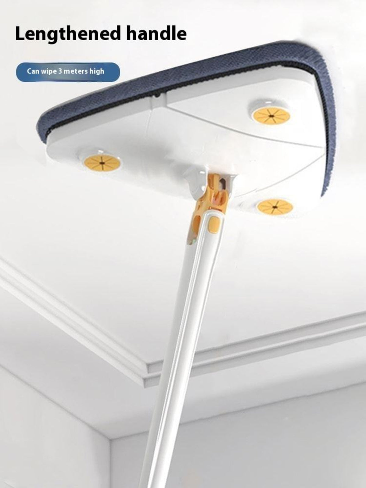 Afraz Triangle Shaped Microfiber Mop | Self-Wringing 360° Floor Dust Mop