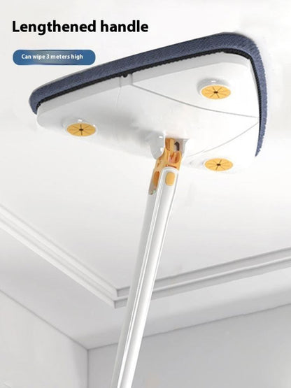 Afraz Triangle Shaped Microfiber Mop | Self-Wringing 360° Floor Dust Mop