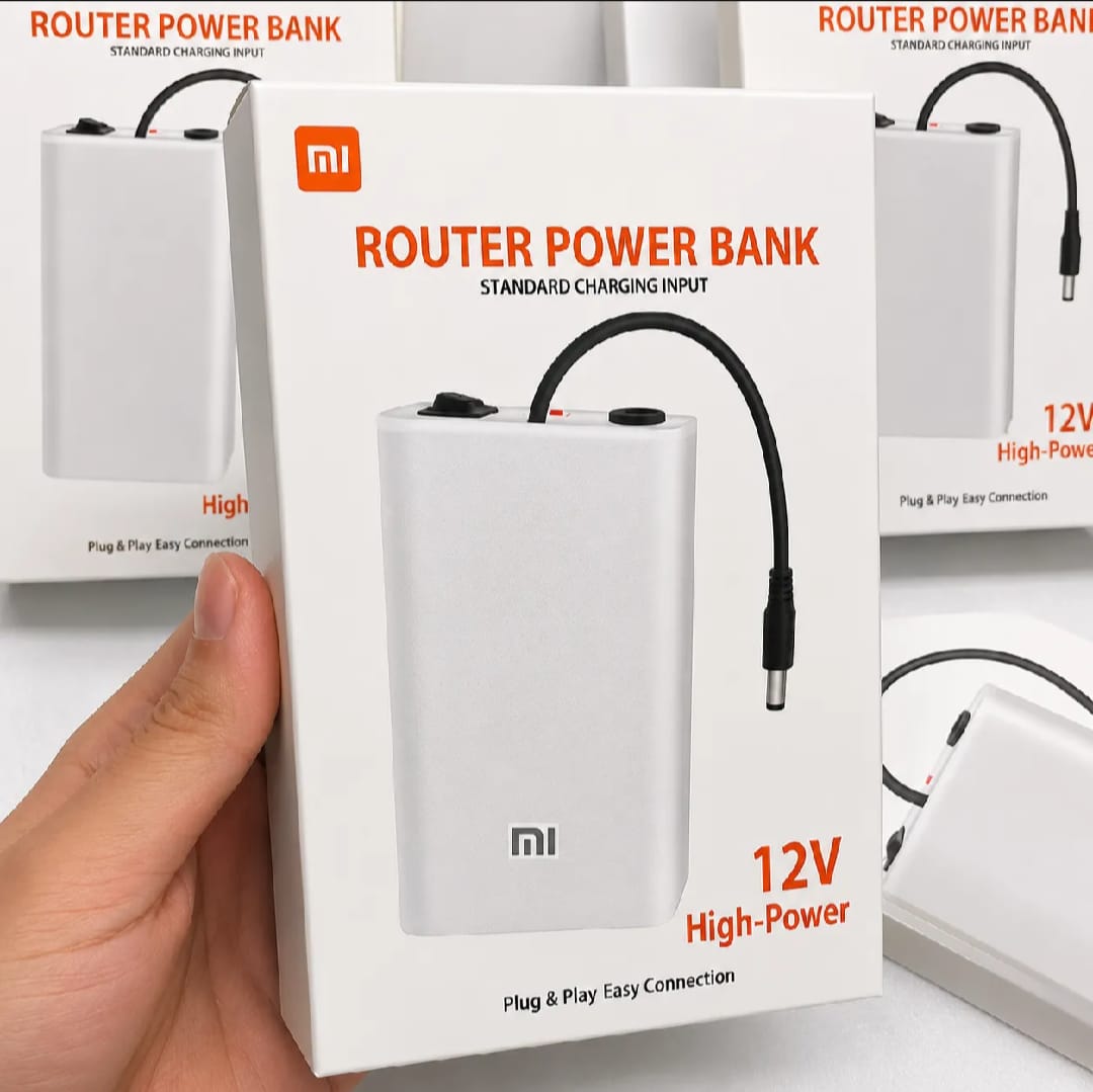 Xiaomi Mi 12V Router Power Bank by Afraz – 20000mAh Mini UPS Battery Backup for Uninterrupted Wi-Fi Internet Connectivity