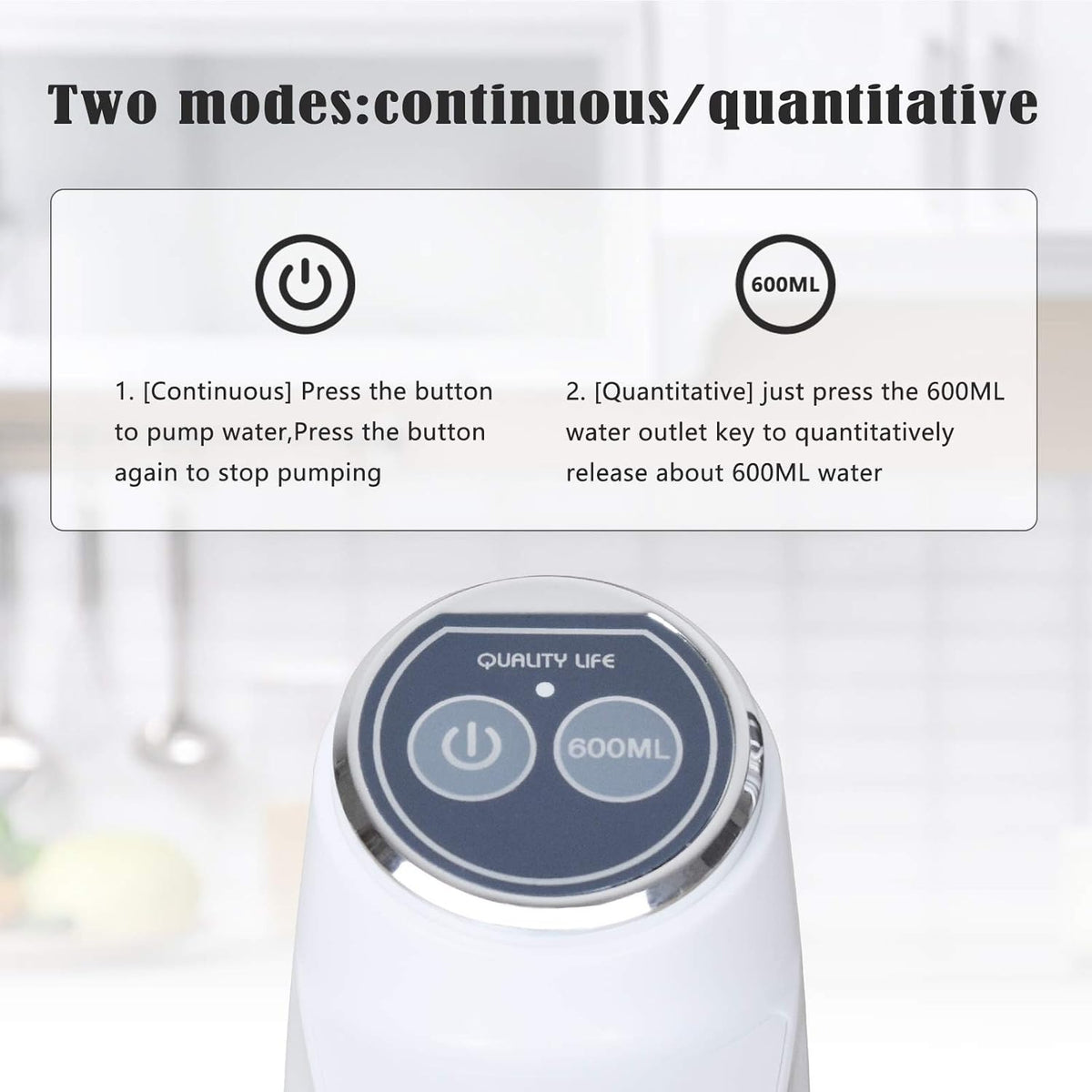 Afraz Automatic Water Bottle Pump | Touch Intelligent Rechargeable Dispenser for 5-Gallon Bottles