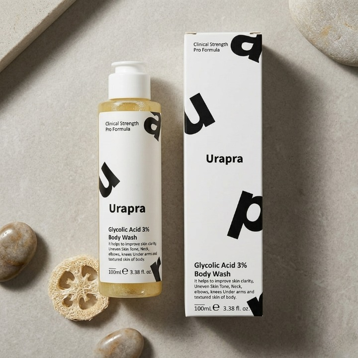 Urapra Glycolic Acid 3% Body Wash – Premium Exfoliating & Brightening Cleanser (100ml)
