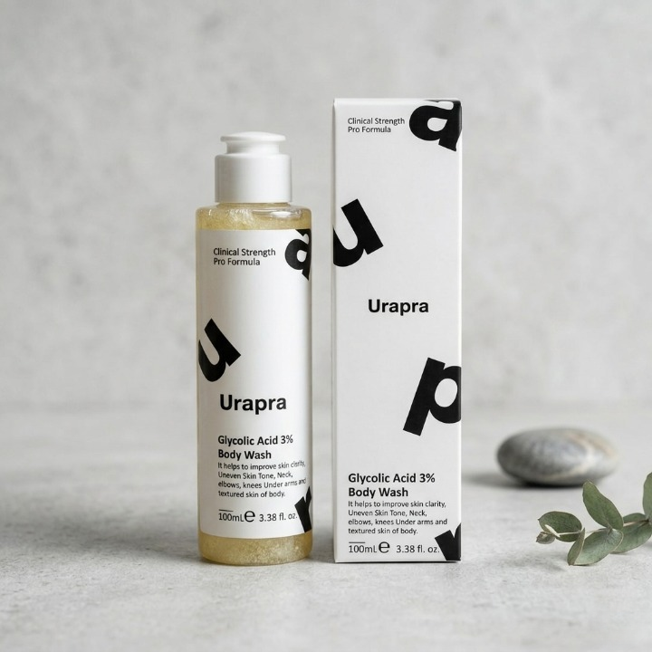 Urapra Glycolic Acid 3% Body Wash – Premium Exfoliating & Brightening Cleanser (100ml)