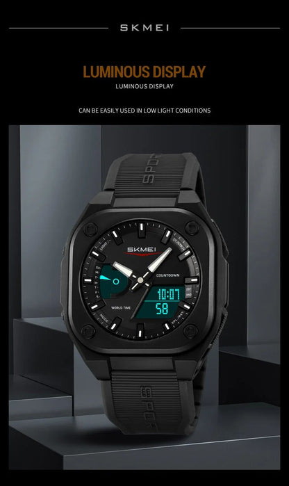 SKMEI Original Premium Analog-Digital Watch – Multi-Function Tactical Sports Watch