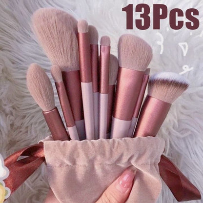 Afraz Professional 13-Piece Makeup Brush Set with Matching Premium Storage Pouch