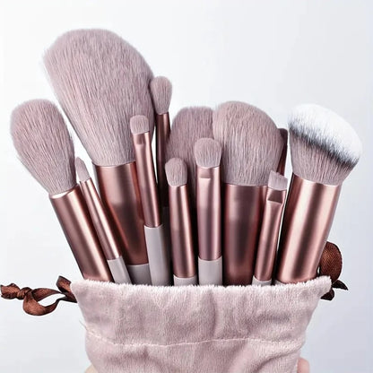 Afraz Professional 13-Piece Makeup Brush Set with Matching Premium Storage Pouch