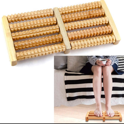 Afraz Premium Wooden Roller Foot Massager – Natural Wood Stress Relief & Circulation Tool