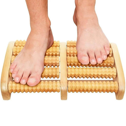 Afraz Premium Wooden Roller Foot Massager – Natural Wood Stress Relief & Circulation Tool