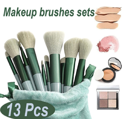 Afraz Professional 13-Piece Makeup Brush Set with Matching Premium Storage Pouch