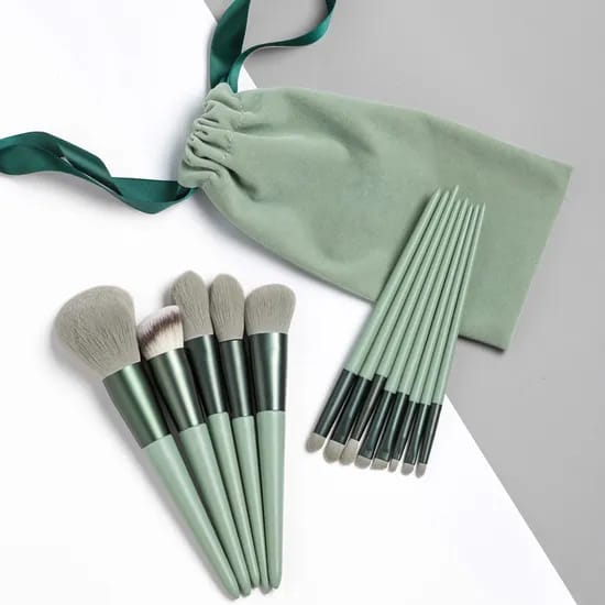 Afraz Professional 13-Piece Makeup Brush Set with Matching Premium Storage Pouch