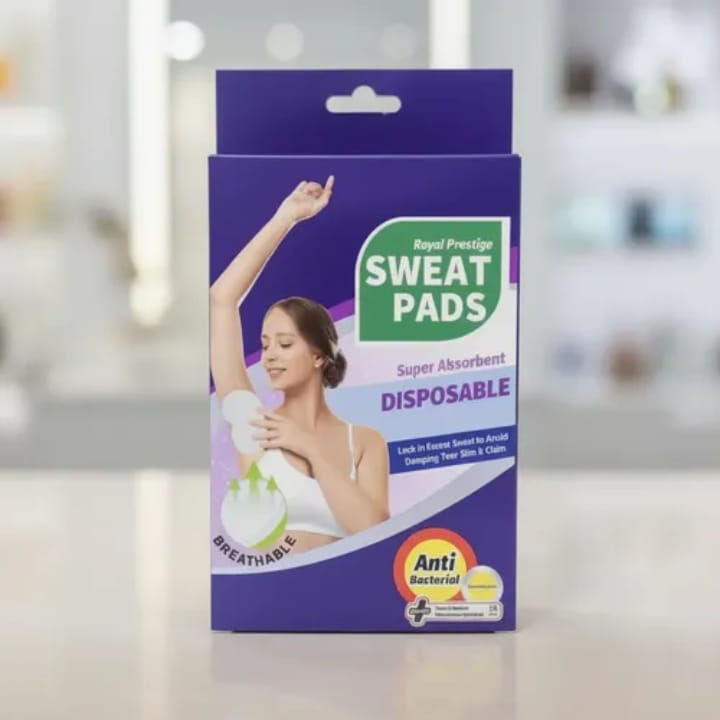 Afraz Pack of 10 Breathable Underarm Sweat Pads – Ultra-Absorbent Disposable Shields