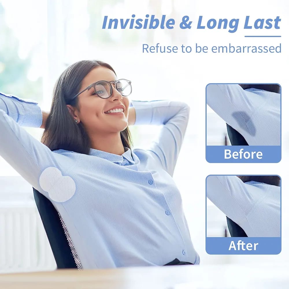 Afraz Pack of 10 Breathable Underarm Sweat Pads – Ultra-Absorbent Disposable Shields
