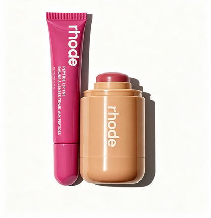 Afraz Rhode Lip Tint & Pocket Blush Set – Hydrating Lip Treatment & Dewy Cream Cheek Blush (All Shades)