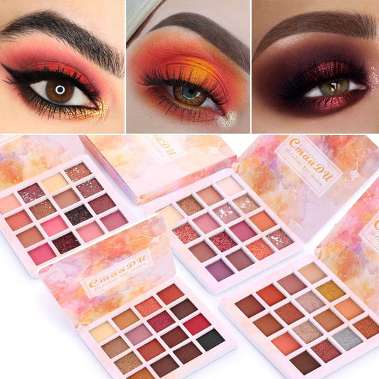 Afraz Luxury 16-Color Eyeshadow Palette – Highly Pigmented Matte & Shimmer Kit