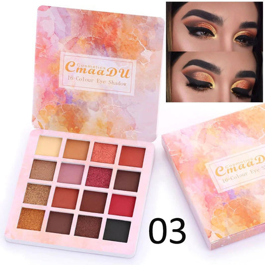 Afraz Luxury 16-Color Eyeshadow Palette – Highly Pigmented Matte & Shimmer Kit