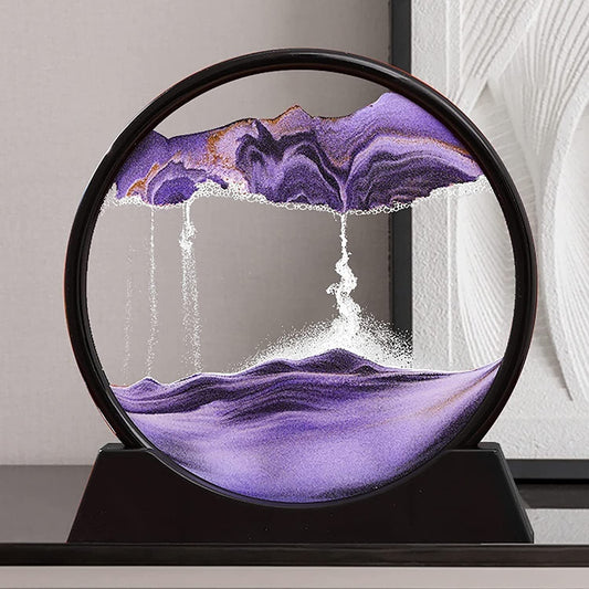 Afraz 3D Moving Sand Art Lamp – Dynamic Flowing Sand Picture Hourglass Table Night Light for Office & Home Decor