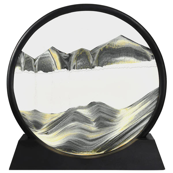 Afraz 3D Moving Sand Art Lamp – Dynamic Flowing Sand Picture Hourglass Table Night Light for Office & Home Decor