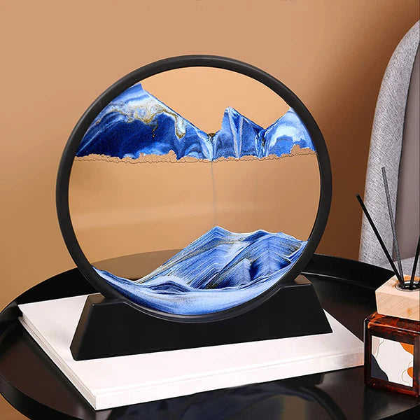 Afraz 3D Moving Sand Art Lamp – Dynamic Flowing Sand Picture Hourglass Table Night Light for Office & Home Decor