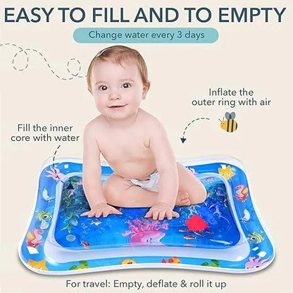 Afraz Premium Inflatable Baby Water Play Mat – Tummy Time Sensory Activity Center