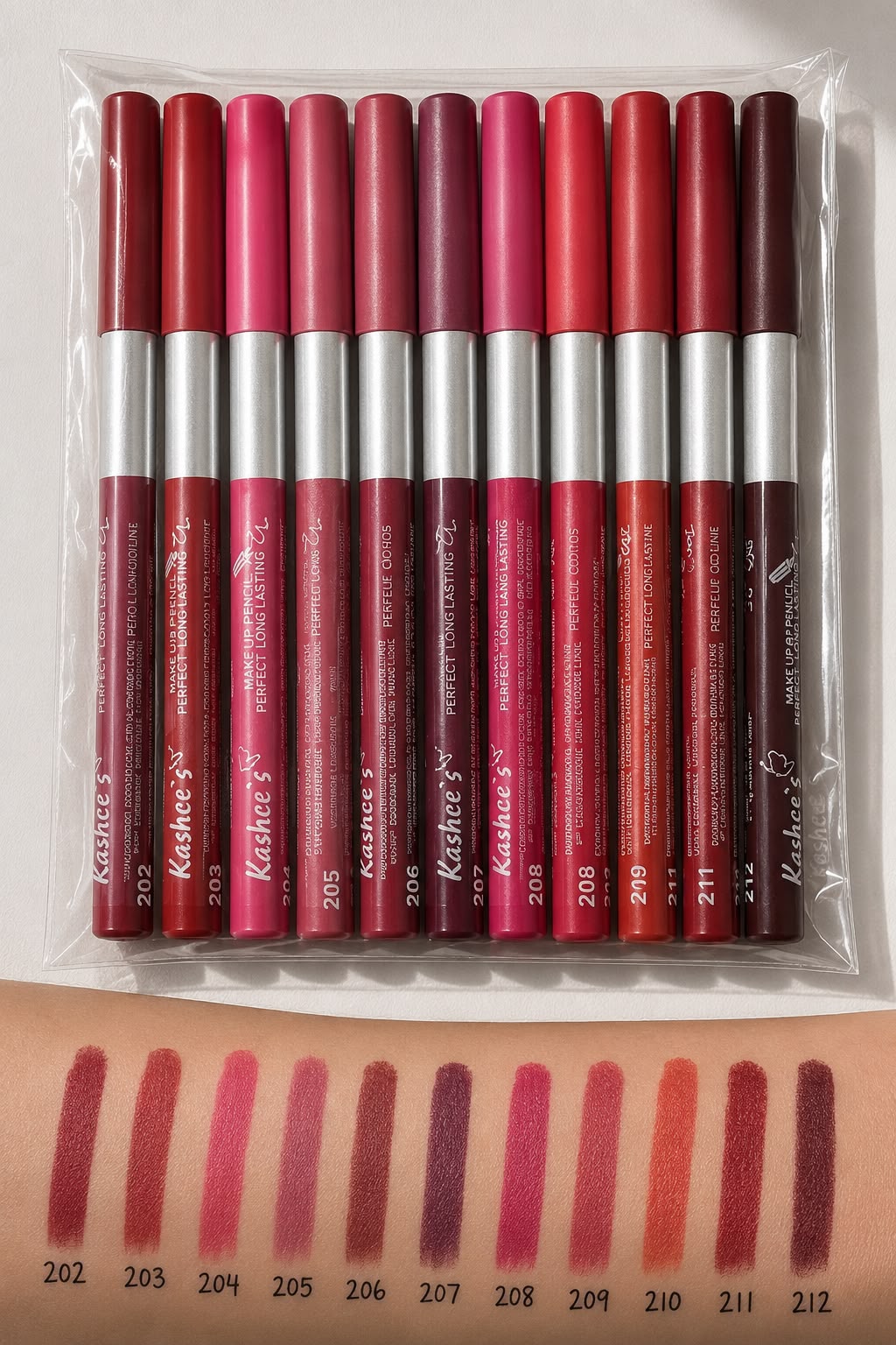 Afraz Kashee's Pack of 12 High-Pigmented Smooth Lipsticks – Creamy Nude Shades Kit