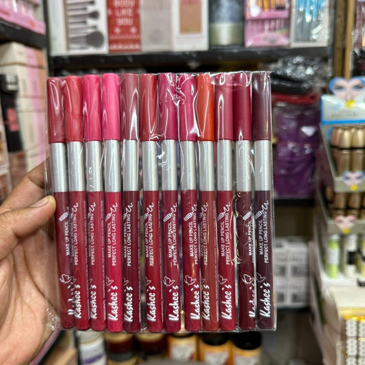 Afraz Kashee's Pack of 12 High-Pigmented Smooth Lipsticks – Creamy Nude Shades Kit