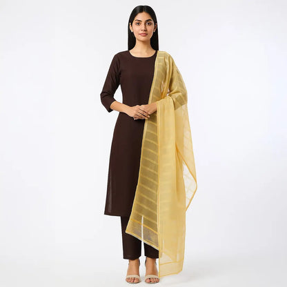 Afraz Premium 3-Piece Unstitched Katan Silk Suit with Luxury Organza Dupatta