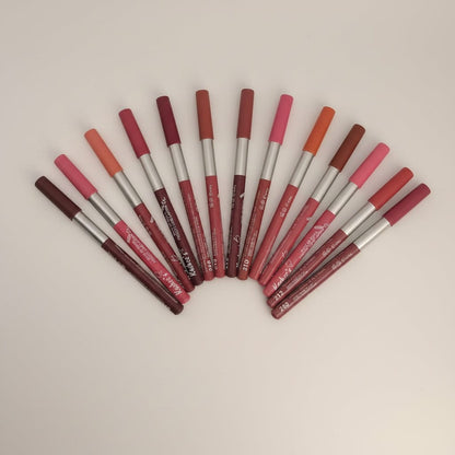 Afraz Kashee's Pack of 12 High-Pigmented Smooth Lipsticks – Creamy Nude Shades Kit