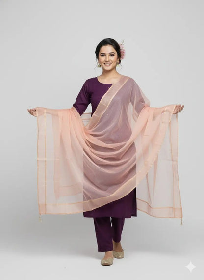 Afraz Premium 3-Piece Unstitched Katan Silk Suit with Luxury Organza Dupatta