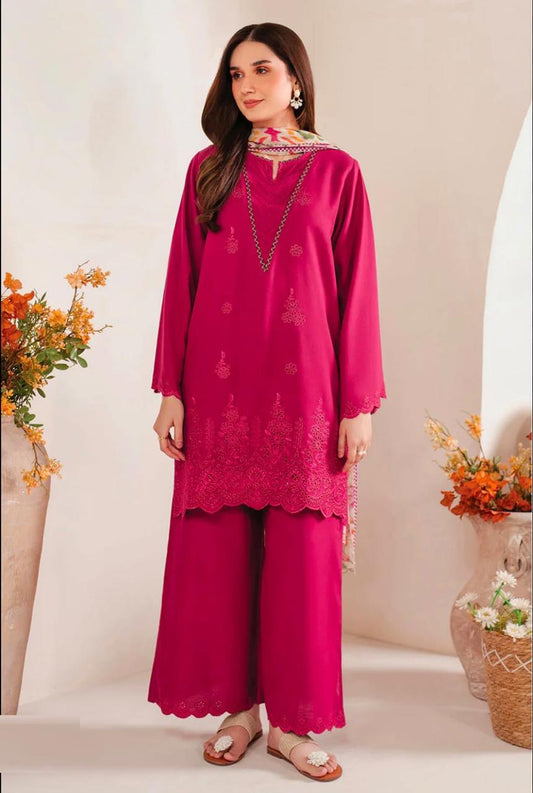 Afraz Premium 3-Piece Embroidered Sapphire Airjet Lawn Suit with Printed Diamond Dupatta