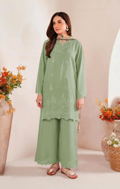Afraz Premium 3-Piece Embroidered Sapphire Airjet Lawn Suit with Printed Diamond Dupatta