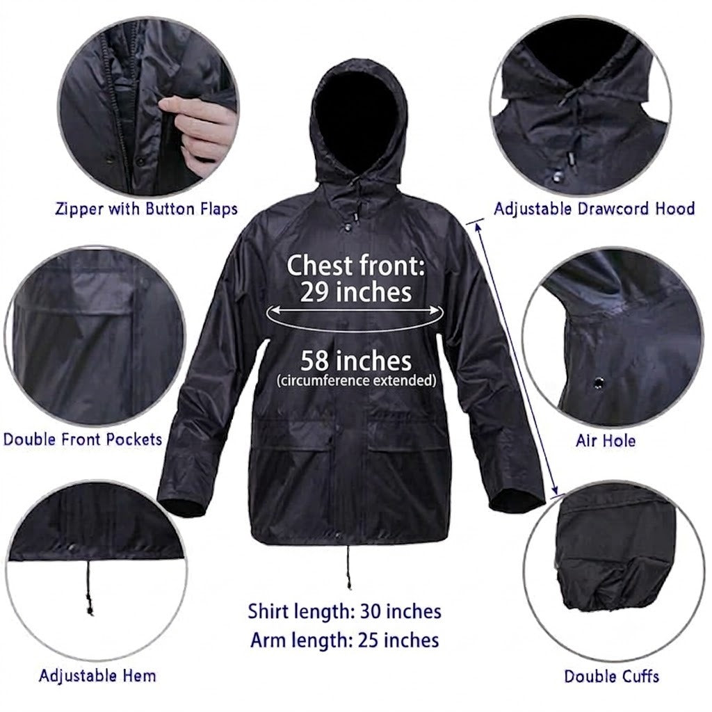 Afraz Premium Waterproof Rain Suit – Lightweight & Durable Raincoat for Men & Women