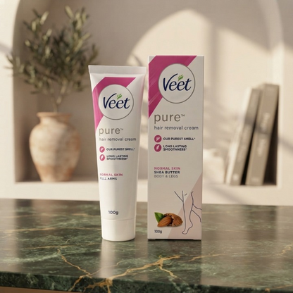 Veet Pure Hair Removal Cream for Normal Skin (100g) – Gentle & Effective Formula