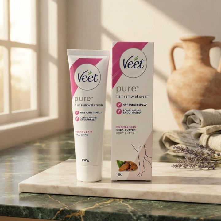 Veet Pure Hair Removal Cream for Normal Skin (100g) – Gentle & Effective Formula