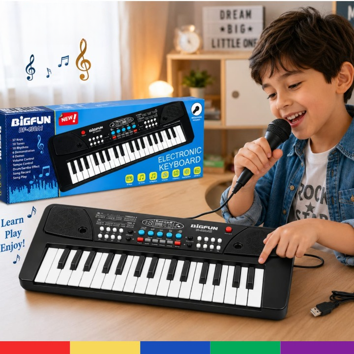 Afraz Bigfun Smart 37-Key Electronic Keyboard Piano – Educational Musical Learning Toy for Kids