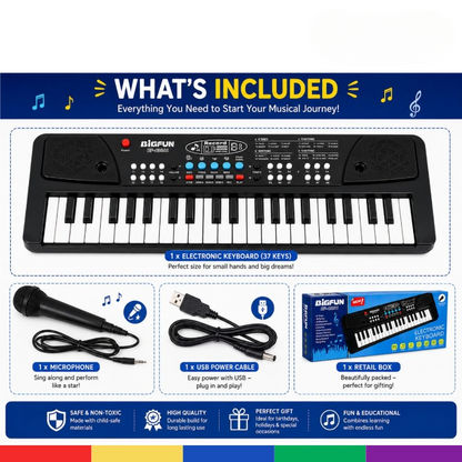 Afraz Bigfun Smart 37-Key Electronic Keyboard Piano – Educational Musical Learning Toy for Kids
