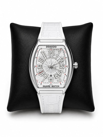Denvosi Premium Quartz Watch Model 6177 – Classic Fashion Accessory (Green White)