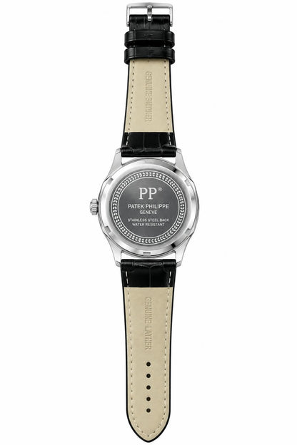 Next-Gen Luxury Dress Watch | Classic Patek Philippe Inspired Timepiece (Brown Black Leather)