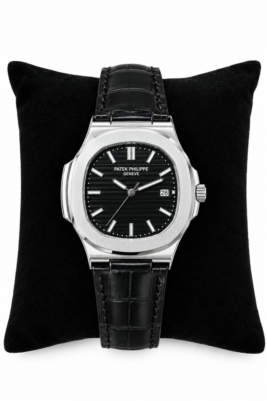 Next-Gen Luxury Dress Watch | Classic Patek Philippe Inspired Timepiece (Brown Black Leather)