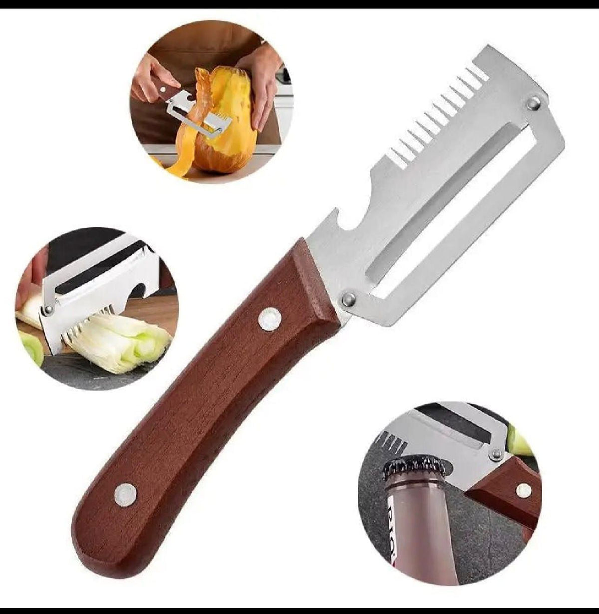 Afraz 3-in-1 Multifunctional Vegetable Peeler Knife – Daily Kitchen Tool for Food Prep