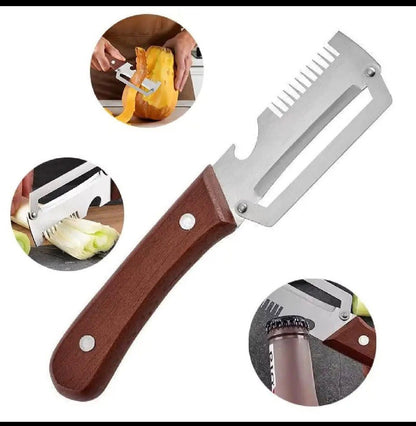 Afraz 3-in-1 Multifunctional Vegetable Peeler Knife – Daily Kitchen Tool for Food Prep