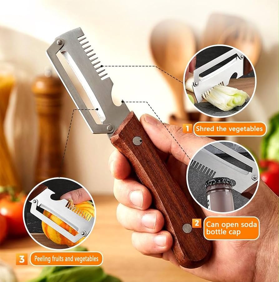 Afraz 3-in-1 Multifunctional Vegetable Peeler Knife – Daily Kitchen Tool for Food Prep