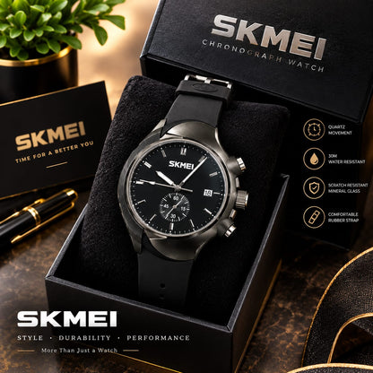 Premium SKMEI Men’s Waterproof Wristwatch with Original Gift Box – Afraz Store
